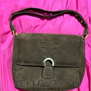 Vintage brown suede purse